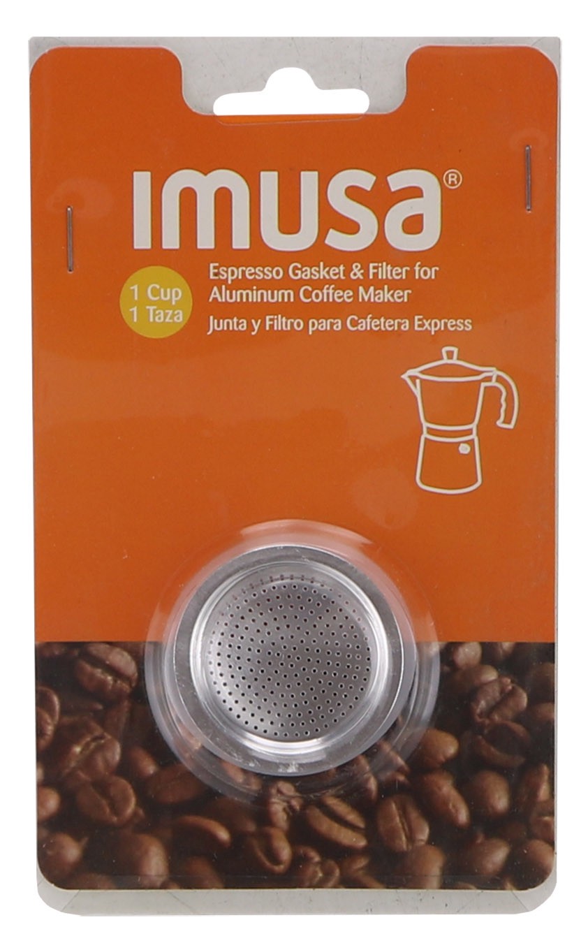 slide 1 of 1, Imusa 1 Cup Espresso Gasket & Filter For Aluminum Coffee Maker, 1 cup