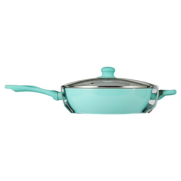 slide 17 of 29, IMUSA USA IMU-30053 Forged Teal Jumbo Cooker with Ceramic Nonstick, 4 qt