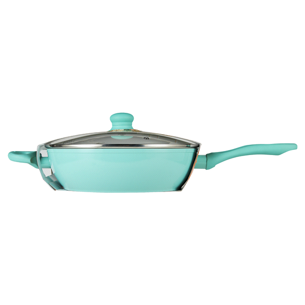 slide 12 of 29, IMUSA USA IMU-30053 Forged Teal Jumbo Cooker with Ceramic Nonstick, 4 qt