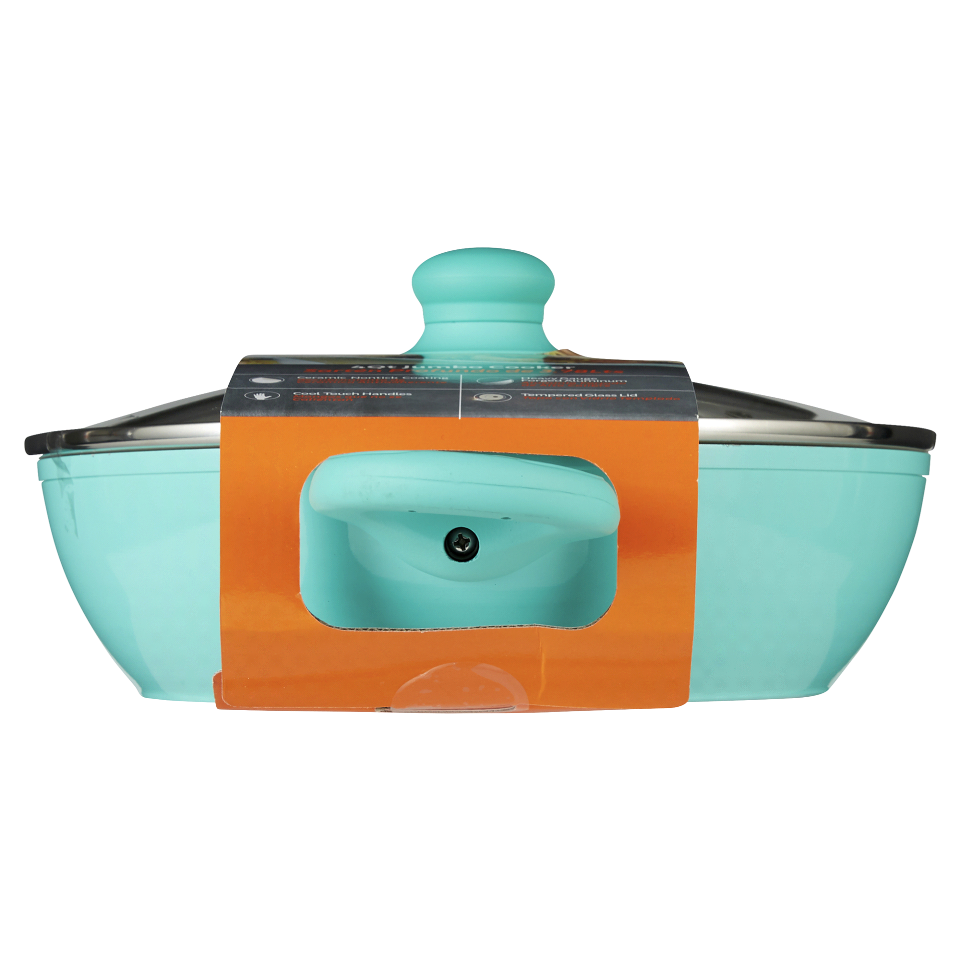 slide 2 of 29, IMUSA USA IMU-30053 Forged Teal Jumbo Cooker with Ceramic Nonstick, 4 qt