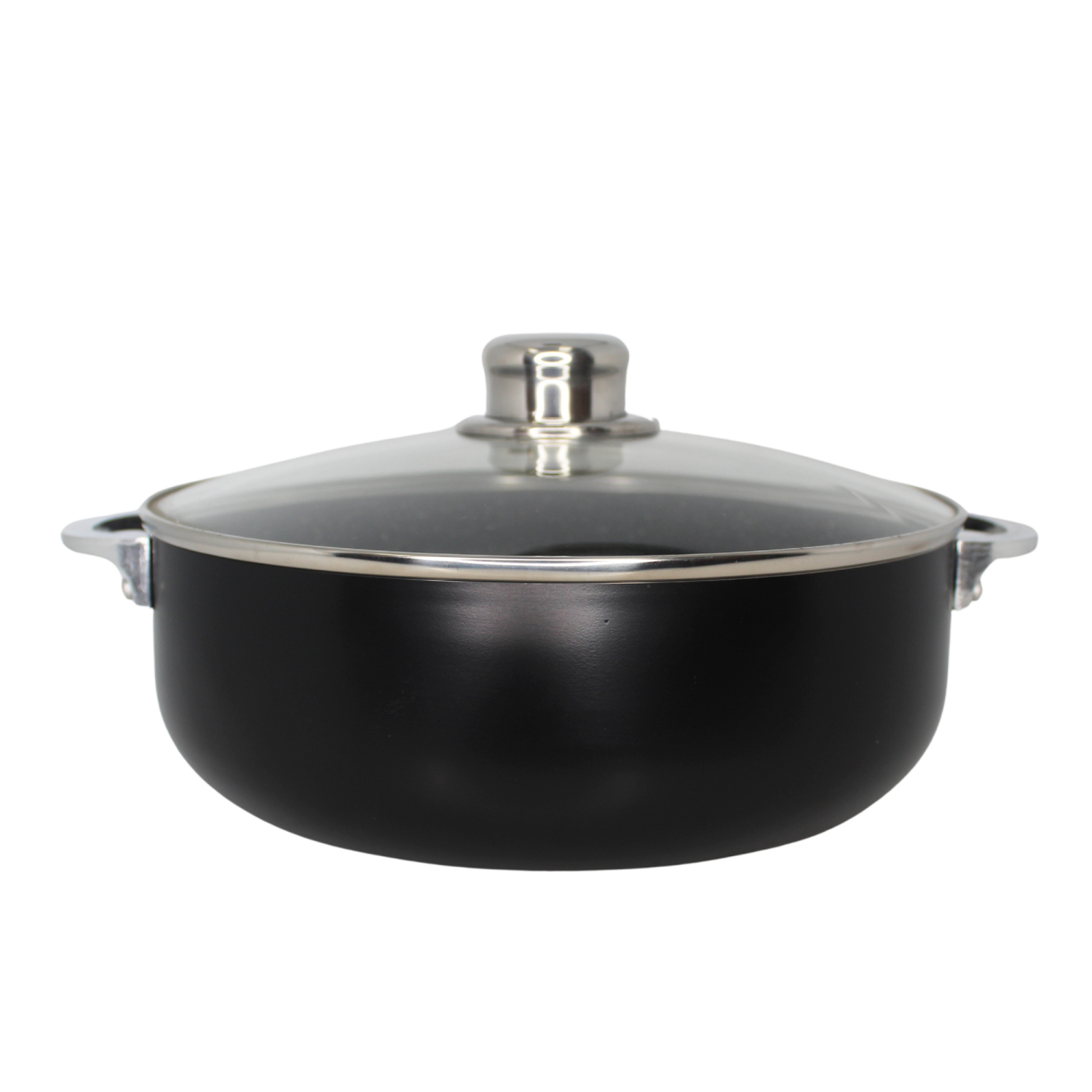 slide 1 of 2, IMUSA 4.4qt Caldero with Dual Speckled Ceramic Set Black, 4.4 qt