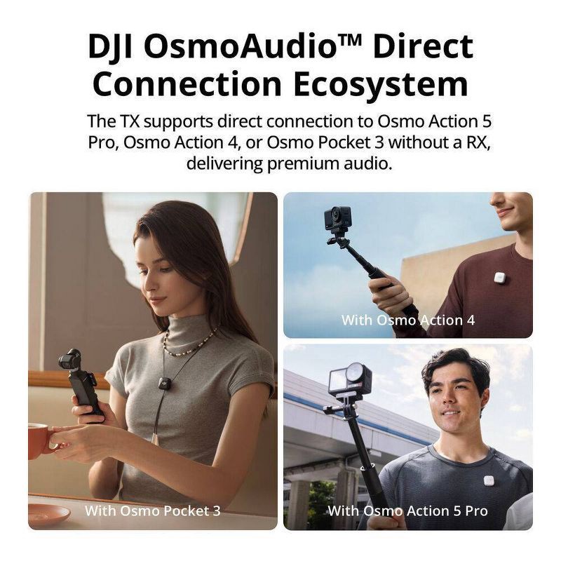 slide 7 of 7, DJI Mic Mini (1TX + 1RX): Unidirectional, Dynamic Microphone System, 1 ct