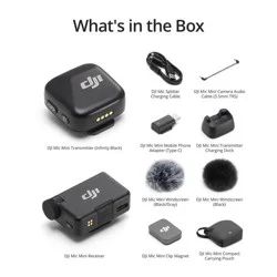DJI Mic Mini (1TX + 1RX): Unidirectional, Dynamic Microphone System