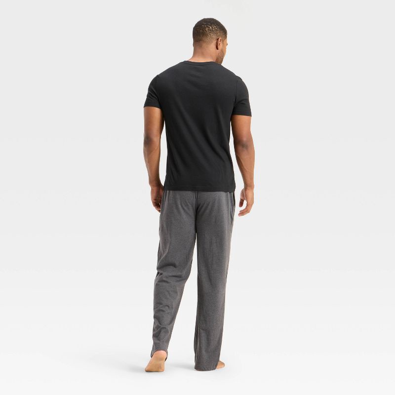 slide 2 of 3, Men's Be Good Short Sleeve Pajama Set - Goodfellow & Co™ Black L, 1 ct