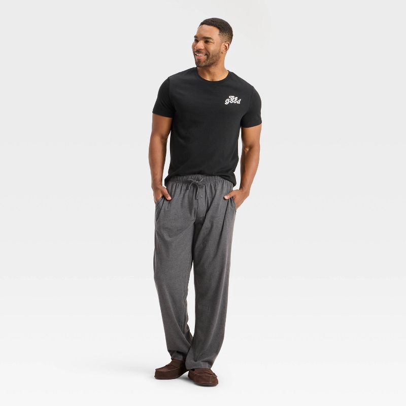 slide 3 of 3, Men's Be Good Short Sleeve Pajama Set - Goodfellow & Co™ Black L, 1 ct
