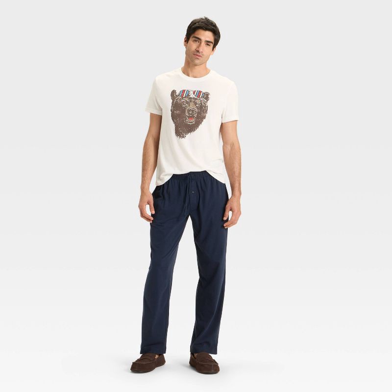 slide 3 of 3, Men's Bear Shades Short Sleeve Pajama Set - Goodfellow & Co™ White S, 1 ct