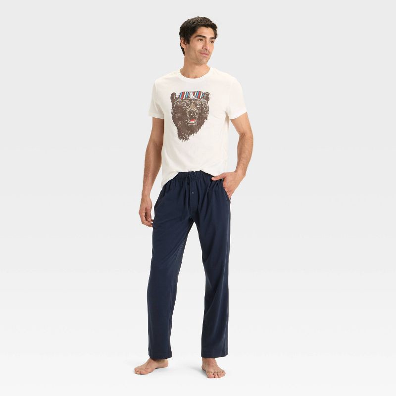 slide 1 of 3, Men's Bear Shades Short Sleeve Pajama Set - Goodfellow & Co™ White S, 1 ct