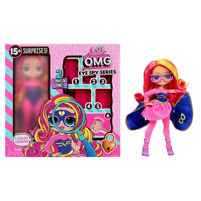 slide 1 of 9, L.O.L. Surprise! OMG Eye Spy Series Superhero Doll: Articulated Fashion Figure with Removable Clothes & Accessories, 1 ct