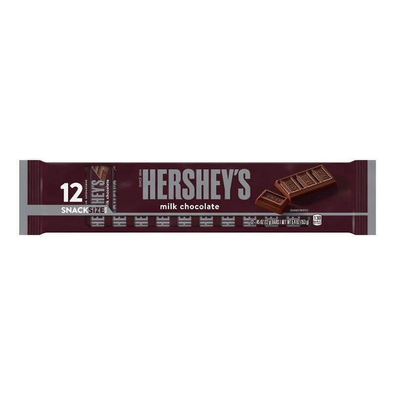 slide 2 of 7, Hershey's Milk Chocolate Snack Size Candy Bars - 5.4oz/12ct, 5.4 oz, 12 ct