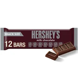 Hershey's Milk Chocolate Snack Size Candy Bars - 5.4oz/12ct