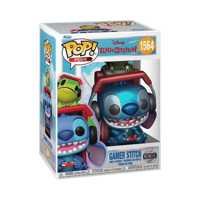 slide 2 of 2, Funko POP! Plus: Lilo and Stitch Gamer Stitch Figure, 1 ct