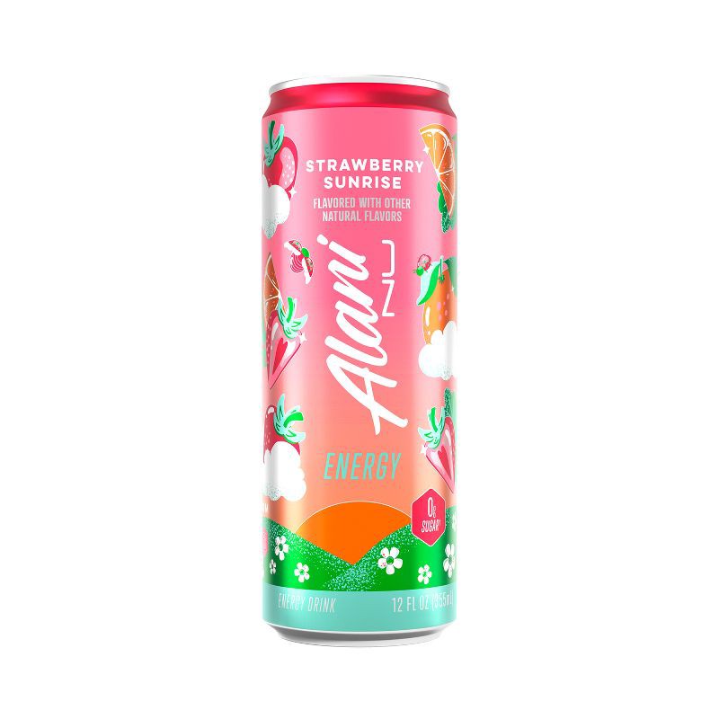 slide 1 of 6, Alani Nu Alani strawberry Sunrise Energy Drink - 12 fl oz Can, 12 fl oz