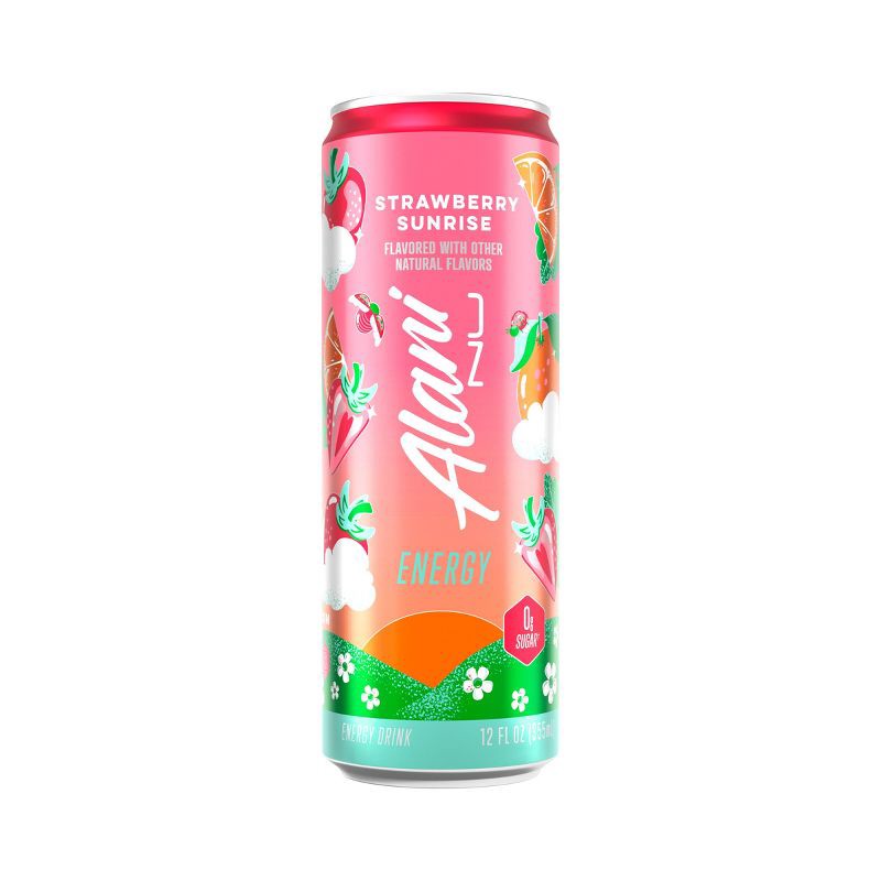 slide 1 of 6, Alani Nu Alani strawberry Sunrise Energy Drink - 12 fl oz Can, 12 fl oz