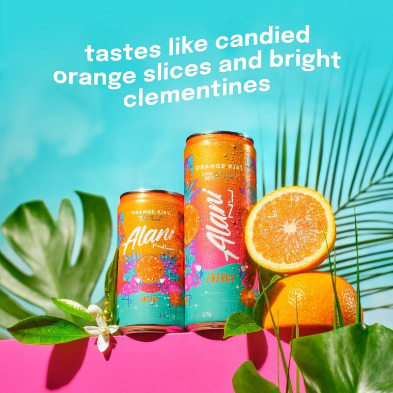 slide 4 of 5, Alani Nu Orange Kiss Energy Drink - 4pk/8.4 fl oz Cans, 4 ct; 8.4 fl oz