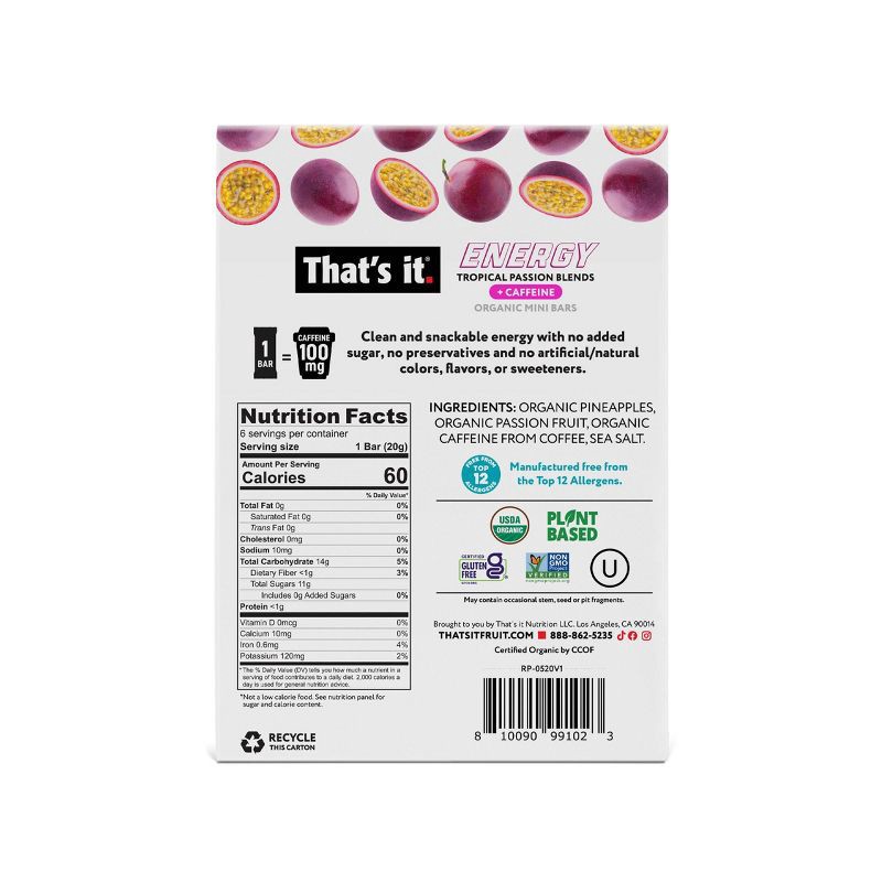 slide 2 of 7, That's it. Organic Tropical Passion Blends Energy Bars - 4.2oz/6ct, 6 ct; 4.2 oz