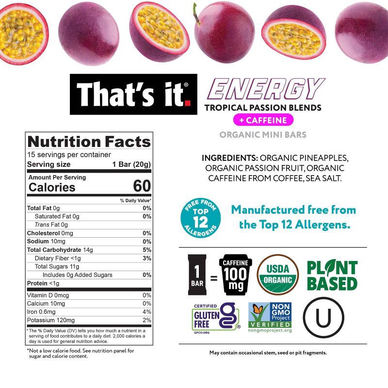 slide 4 of 7, That's it. Organic Tropical Passion Blends Energy Bars - 4.2oz/6ct, 6 ct; 4.2 oz