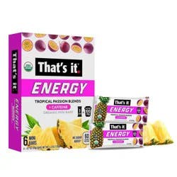 That's it. Organic Tropical Passion Blends Energy Bars - 4.2oz/6ct