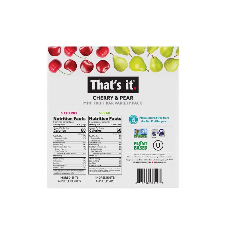 slide 2 of 7, That's it. Cherry and Pear Mini Snack Bars Variety Pack - 7oz/10ct, 10 ct; 7 oz