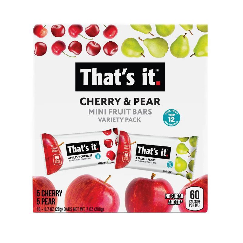 slide 3 of 7, That's it. Cherry and Pear Mini Snack Bars Variety Pack - 7oz/10ct, 10 ct; 7 oz