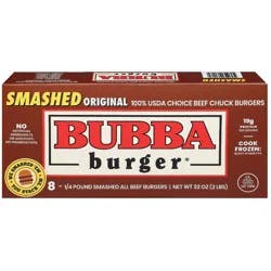 Bubba Burger Smashed Original Burger Patties - Frozen - 32oz/8ct