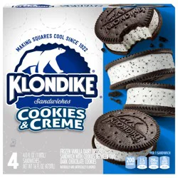 Klondike Cookies and Creme Frozen Dairy Dessert Sandwiches
