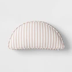 Half Moon Shaped Stripe Pillow Natural/White - Threshold™