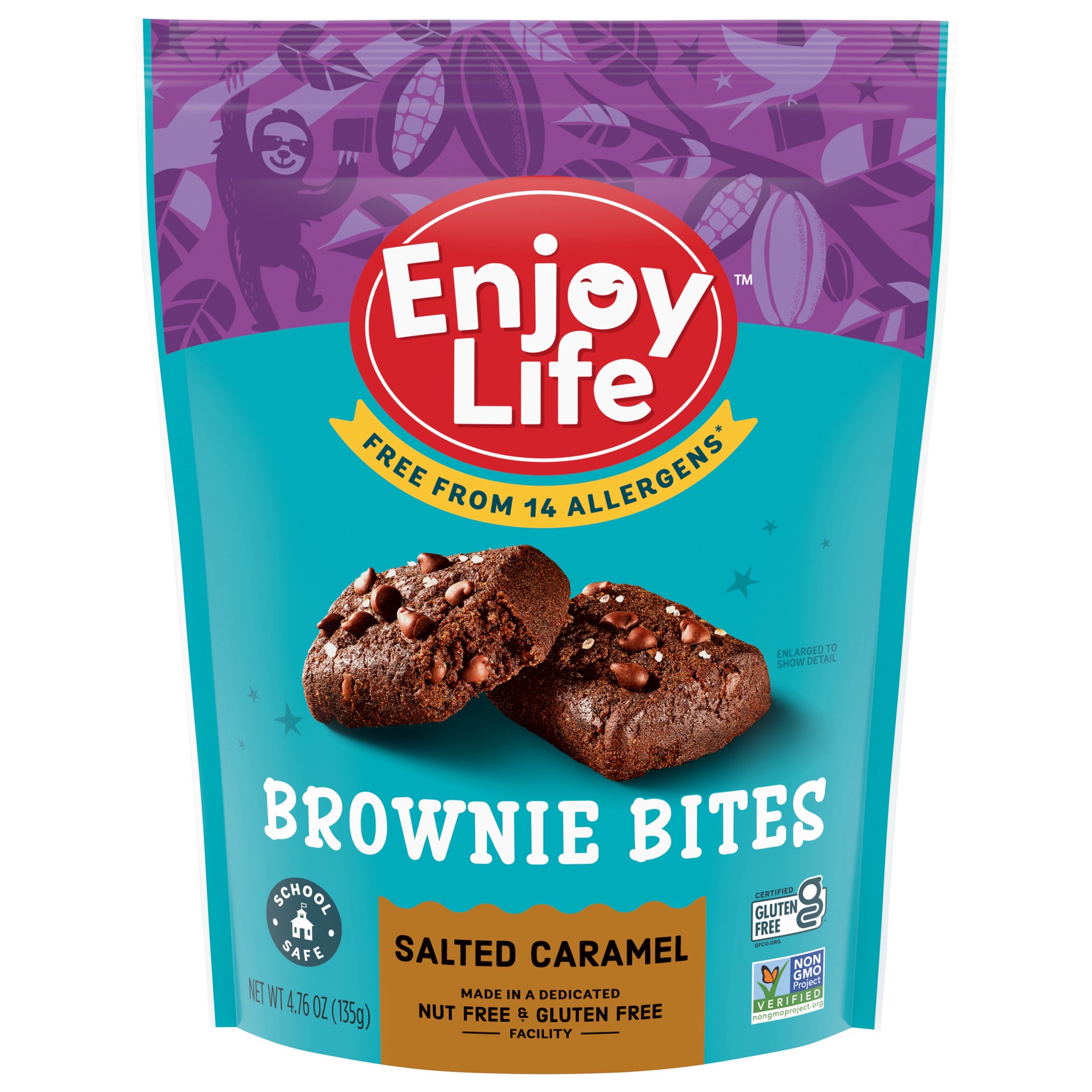 slide 1 of 9, Enjoy Life Salted Caramel Brownie Bites, 1 ct