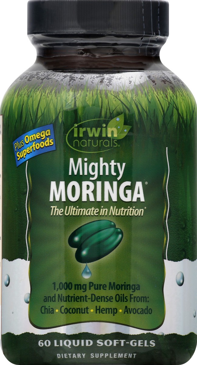 slide 6 of 9, Irwin Naturals Mighty Moringa, 60 ct