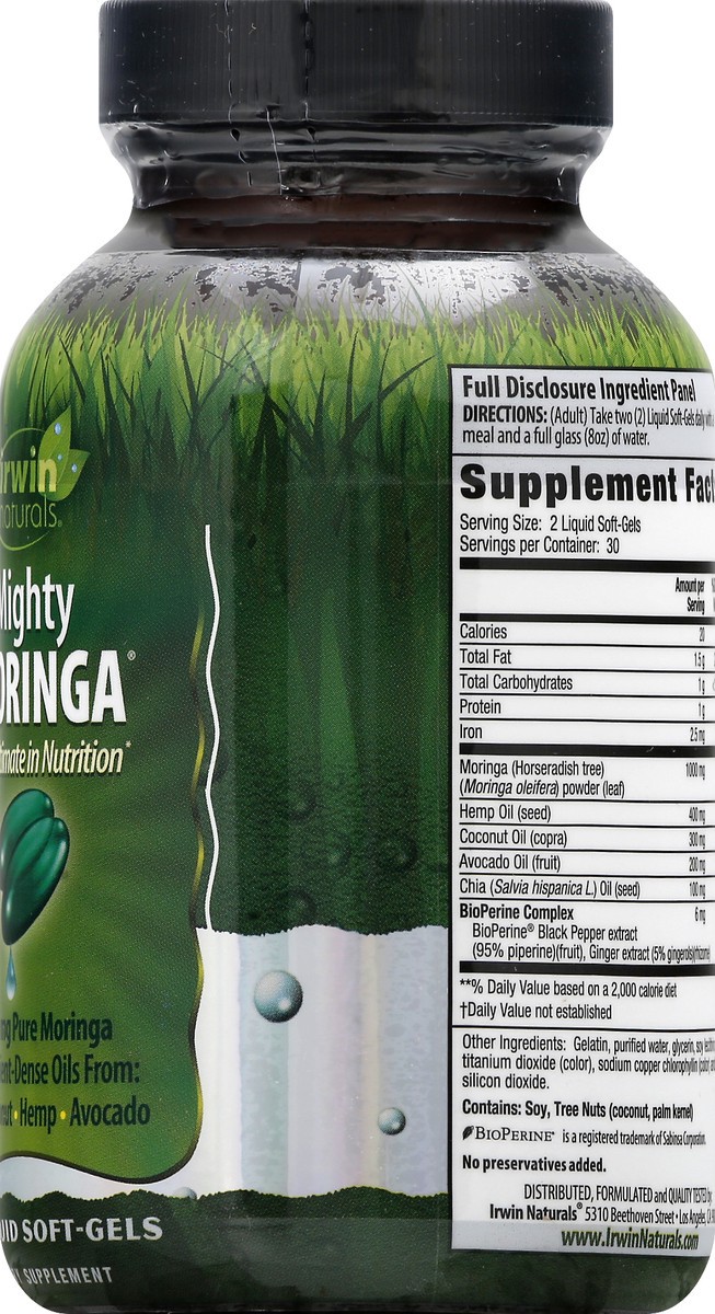 slide 8 of 9, Irwin Naturals Mighty Moringa, 60 ct