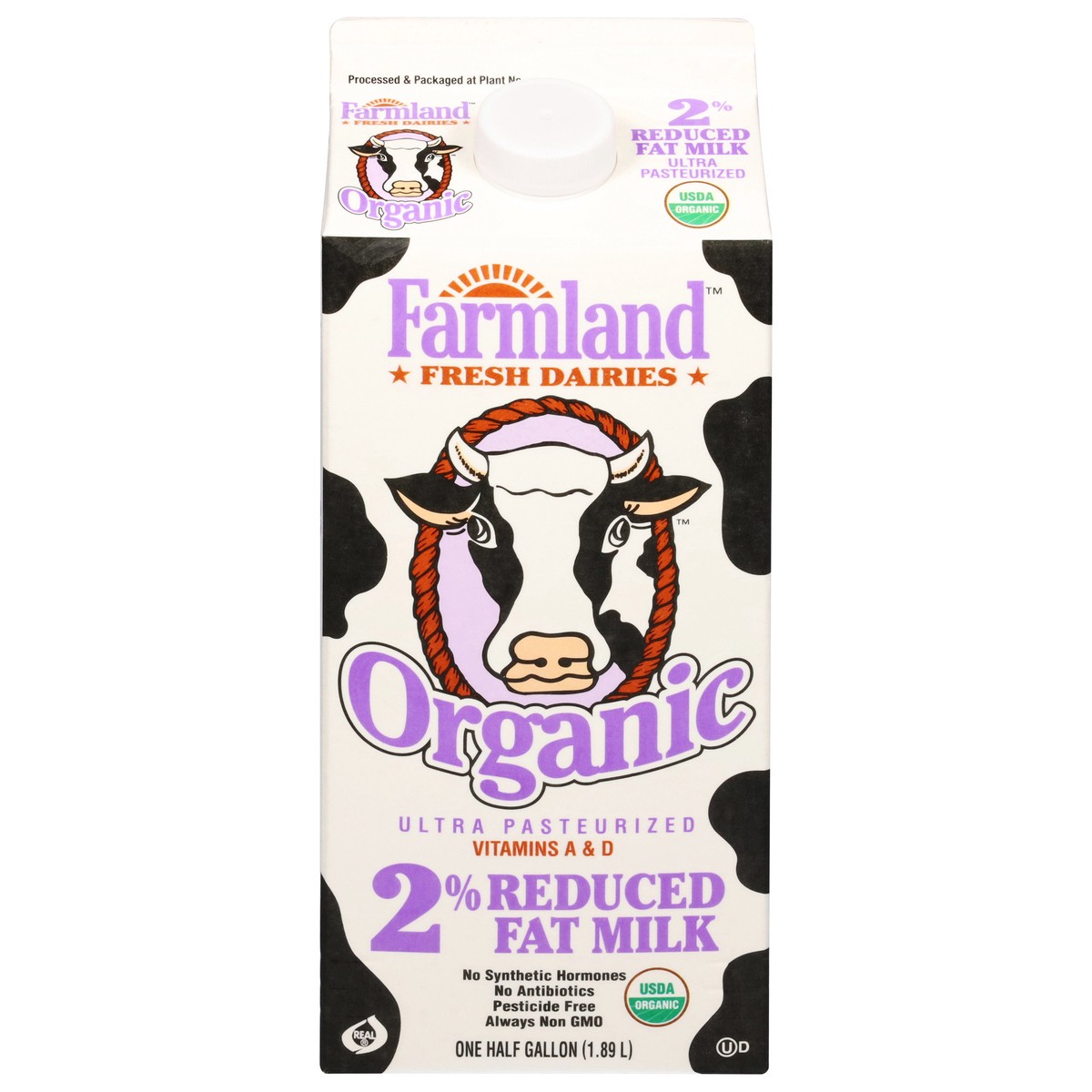 slide 14 of 14, Farmland 2% Reduced Fat Organic Milk 0.5 gal, 1/2 gal
