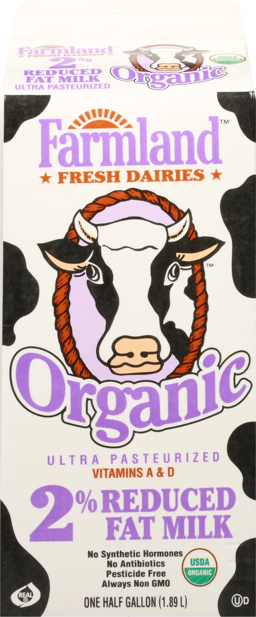 slide 4 of 14, Farmland 2% Reduced Fat Organic Milk 0.5 gal, 1/2 gal