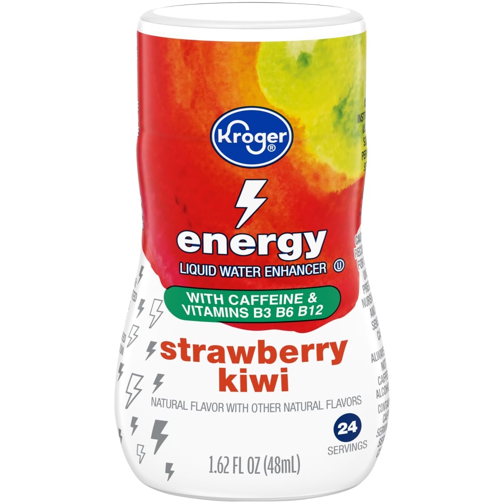 slide 1 of 1, Kroger Energy Strawberry Kiwi Liquid Water Enhancer, 1.62 fl oz