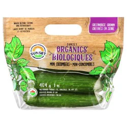 Fresh SUNSET Organic Mini Cucumbers - 1lb