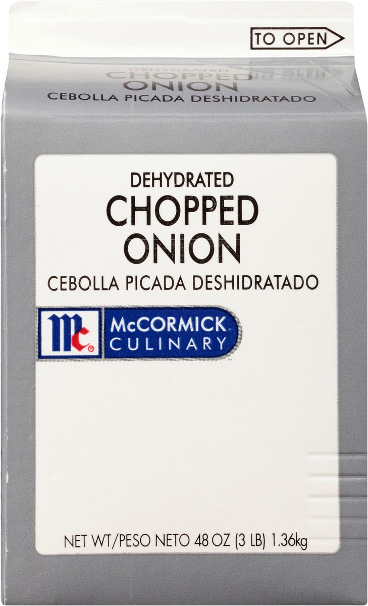 slide 4 of 9, McCormick Culinary Dehydrated Chopped Onion, 3 lb, 48 oz