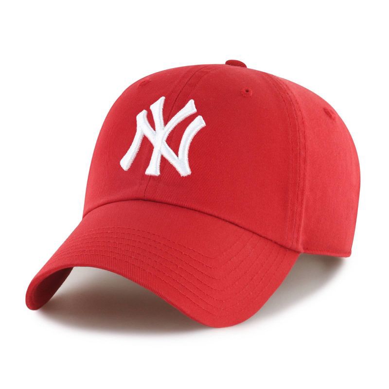 slide 1 of 2, MLB New York Yankees Baseball Hat - Red, 1 ct