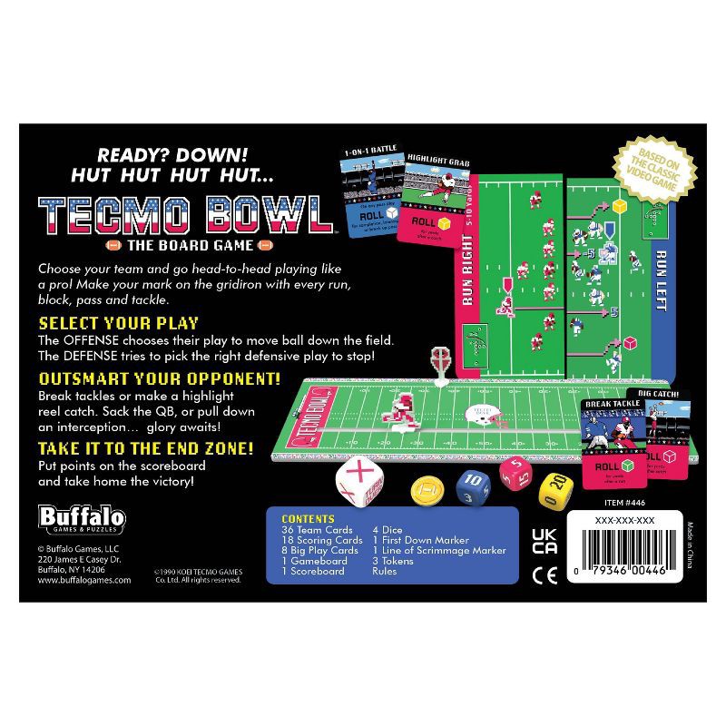slide 4 of 6, Buffalo Games: Tecmo Bowl – Classic Football Board Game for 2 Players, Ages 8+ - Call the Plays and Score Big!, 1 ct