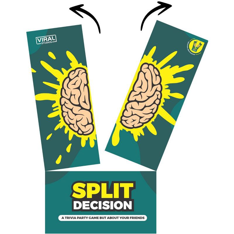 slide 4 of 7, Viral Studios Split Decision Board Game: Emotional Development, Party Game for 3+ Players, Includes Cards, 30+ Minutes Play, 1 ct