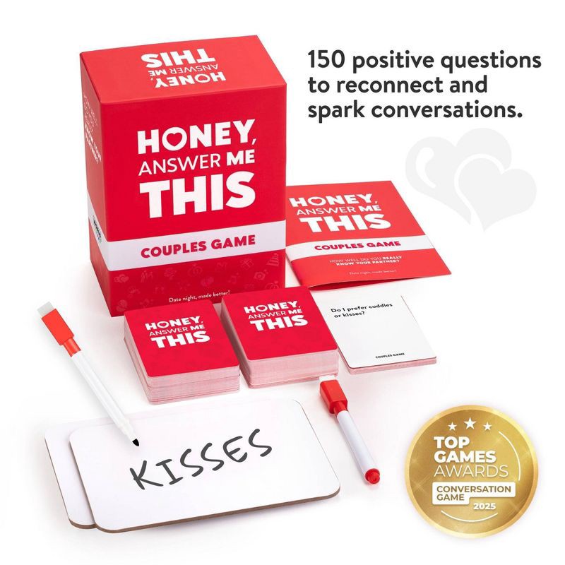 slide 2 of 5, The World Game HONEY, Answer Me This - Couples Game: Emotional Development, 30 Min Play, Party Style, 2-6 Players, 1 ct