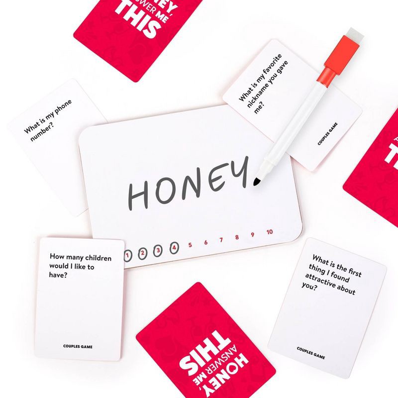 slide 3 of 5, The World Game HONEY, Answer Me This - Couples Game: Emotional Development, 30 Min Play, Party Style, 2-6 Players, 1 ct