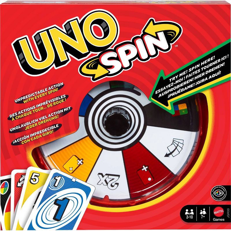 slide 1 of 6, UNO Spin Board Game, 1 ct