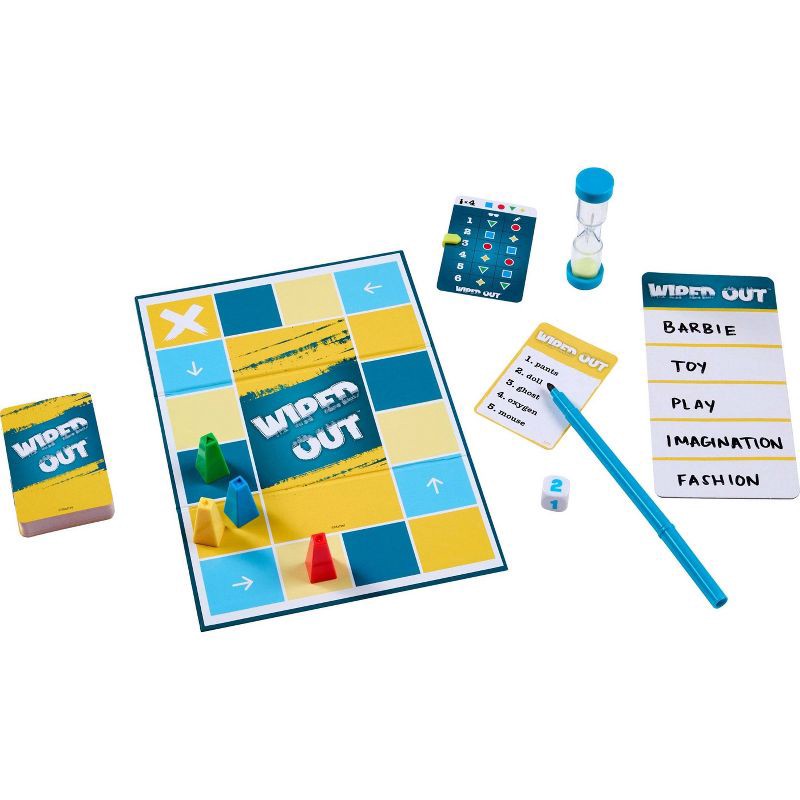 slide 8 of 8, Mattel Wiped Out Party Game, Guessing Game for Families, Teens, Adults with Erasable Clues and Blackout Glasses for 3-6 Players, 1 ct