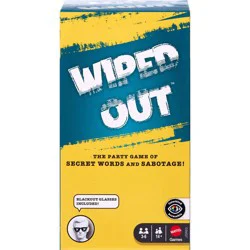 Mattel Wiped Out Party Game, Guessing Game for Families, Teens, Adults with Erasable Clues and Blackout Glasses for 3-6 Players