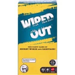 Mattel Wiped Out Party Game, Guessing Game for Families, Teens, Adults with Erasable Clues and Blackout Glasses for 3-6 Players