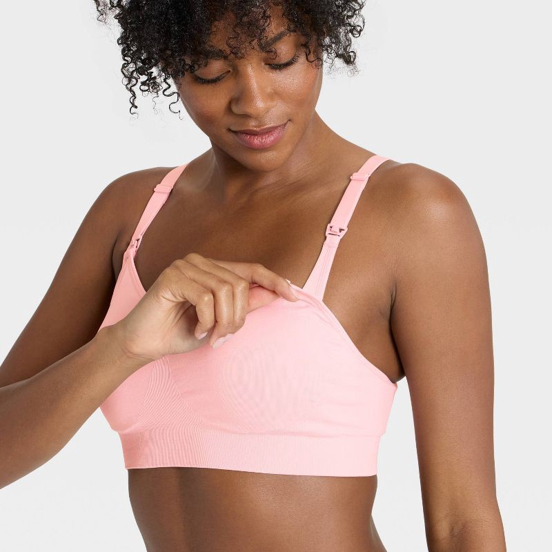 slide 4 of 6, Women's Nursing Lightly Lined Seamless Bralette - Auden™ Blush S, 1 ct