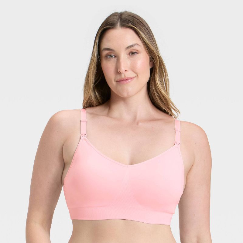 slide 5 of 6, Women's Nursing Lightly Lined Seamless Bralette - Auden™ Blush M, 1 ct