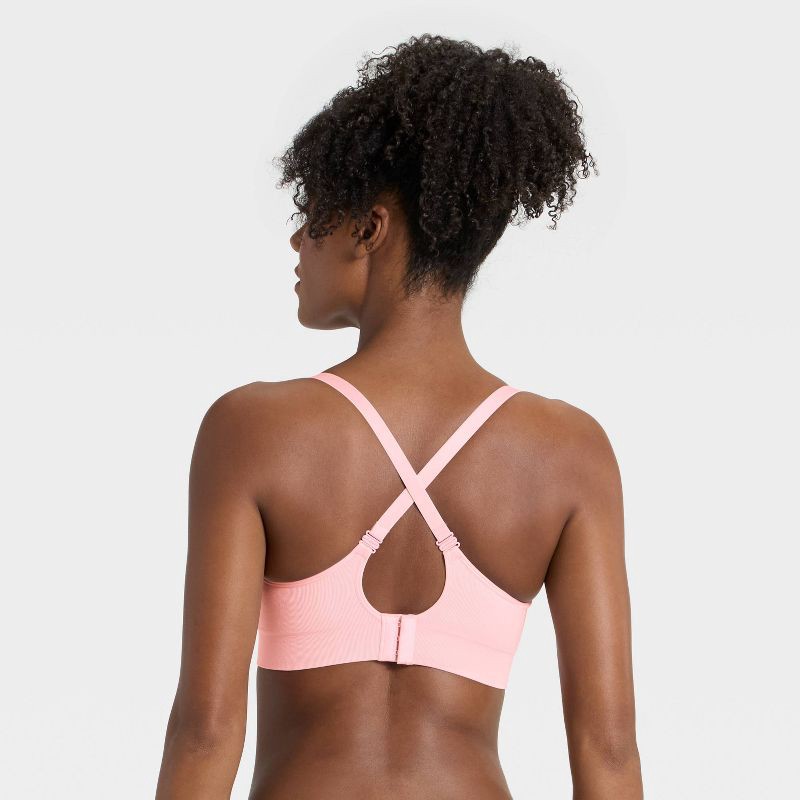 slide 3 of 6, Women's Nursing Lightly Lined Seamless Bralette - Auden™ Blush XL, 1 ct