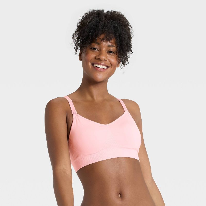 slide 1 of 6, Women's Nursing Lightly Lined Seamless Bralette - Auden™ Blush XXL, 1 ct