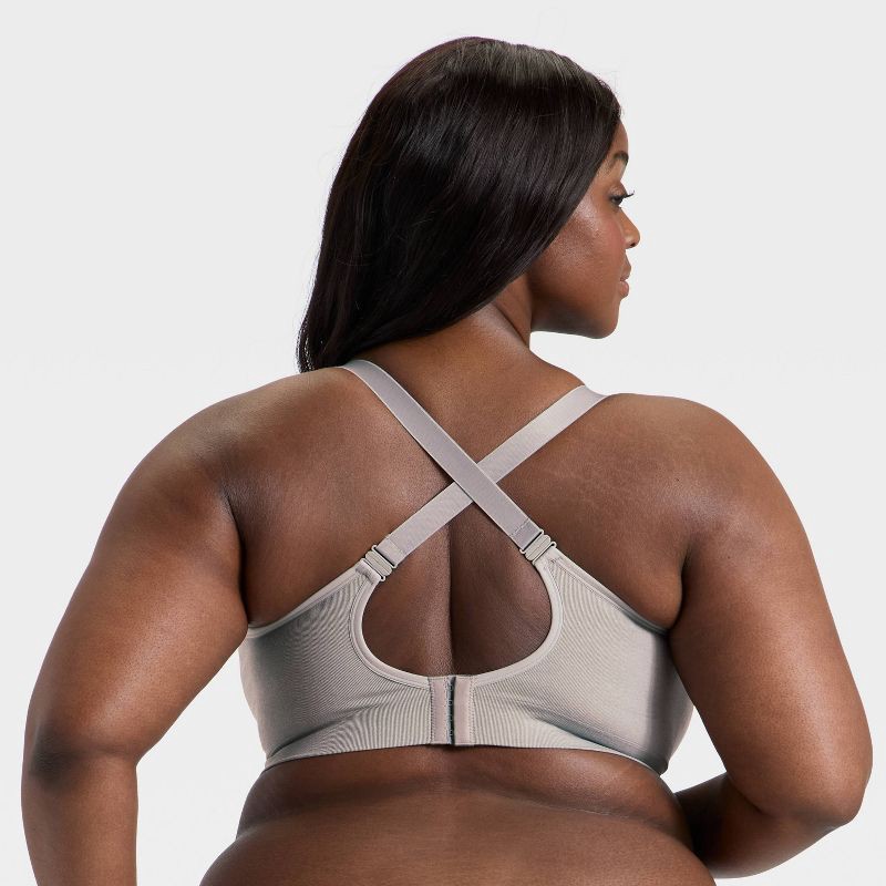 slide 3 of 6, Women's Nursing Lightly Lined Seamless Bralette - Auden™ Heathered Gray S, 1 ct