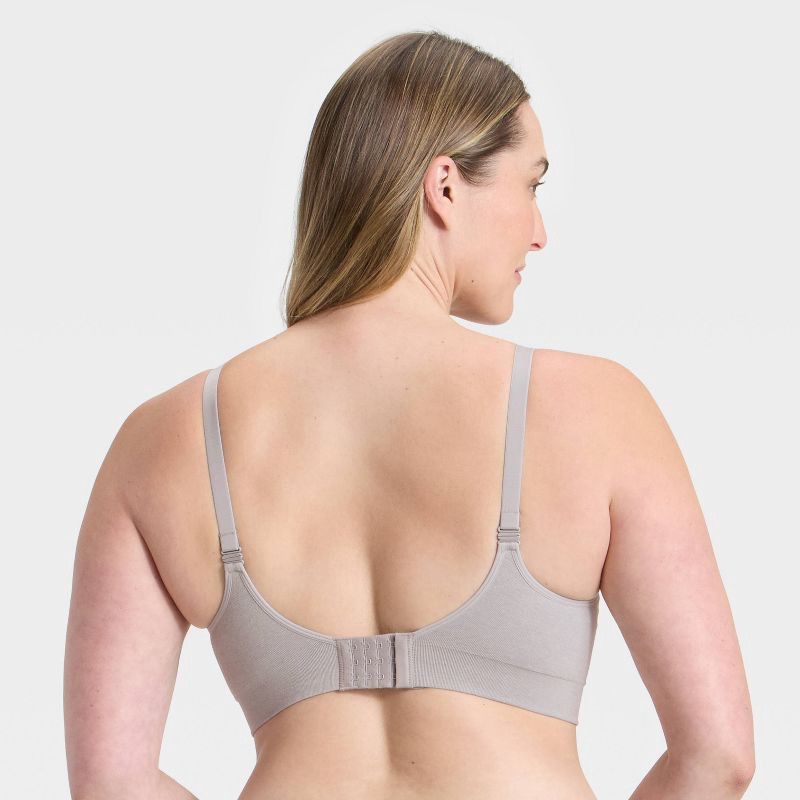slide 6 of 6, Women's Nursing Lightly Lined Seamless Bralette - Auden™ Heathered Gray XL, 1 ct