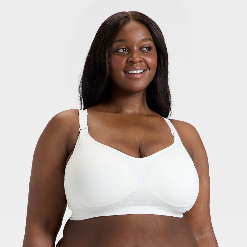 slide 1 of 4, Women's Nursing Lightly Lined Seamless Bralette - Auden™ White XXL, 1 ct